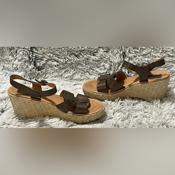 Korks Kork Ease women’s 7/38 sandals platform straw heels strappy Heels Leather - Picture 3 of 8